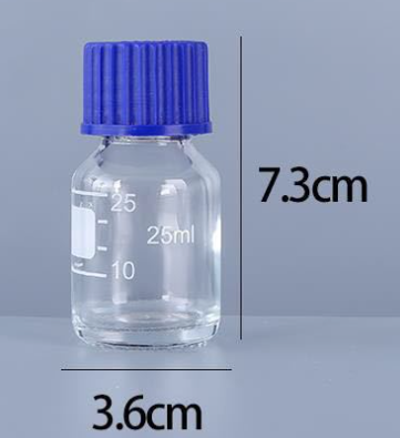 High Quality Transparent Reagent Bottle 25ml