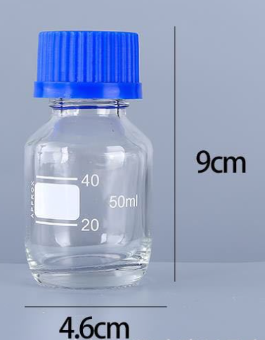 High Quality Transparent Reagent Bottle 50ml